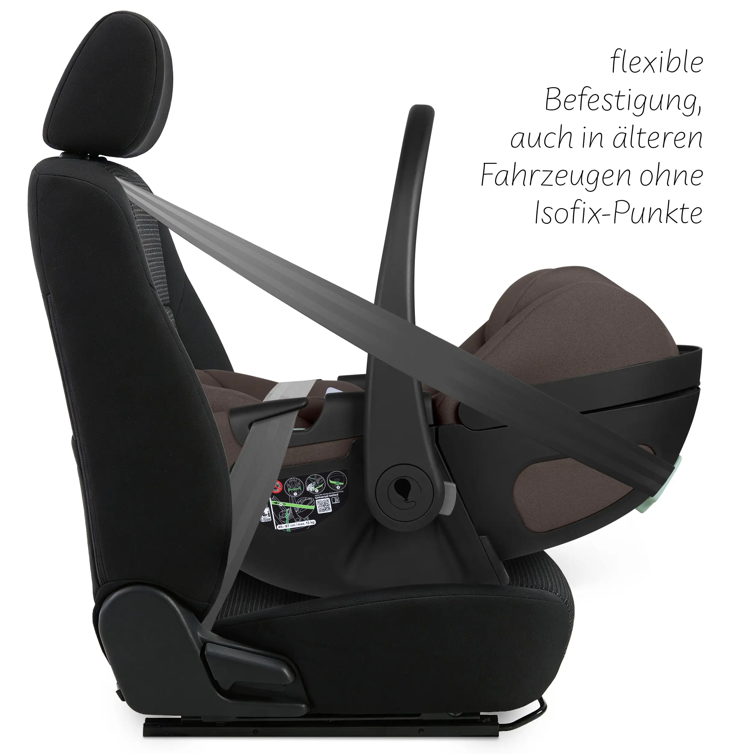 Babyschale mit Liegefunktion Calla i-Size - Espresso