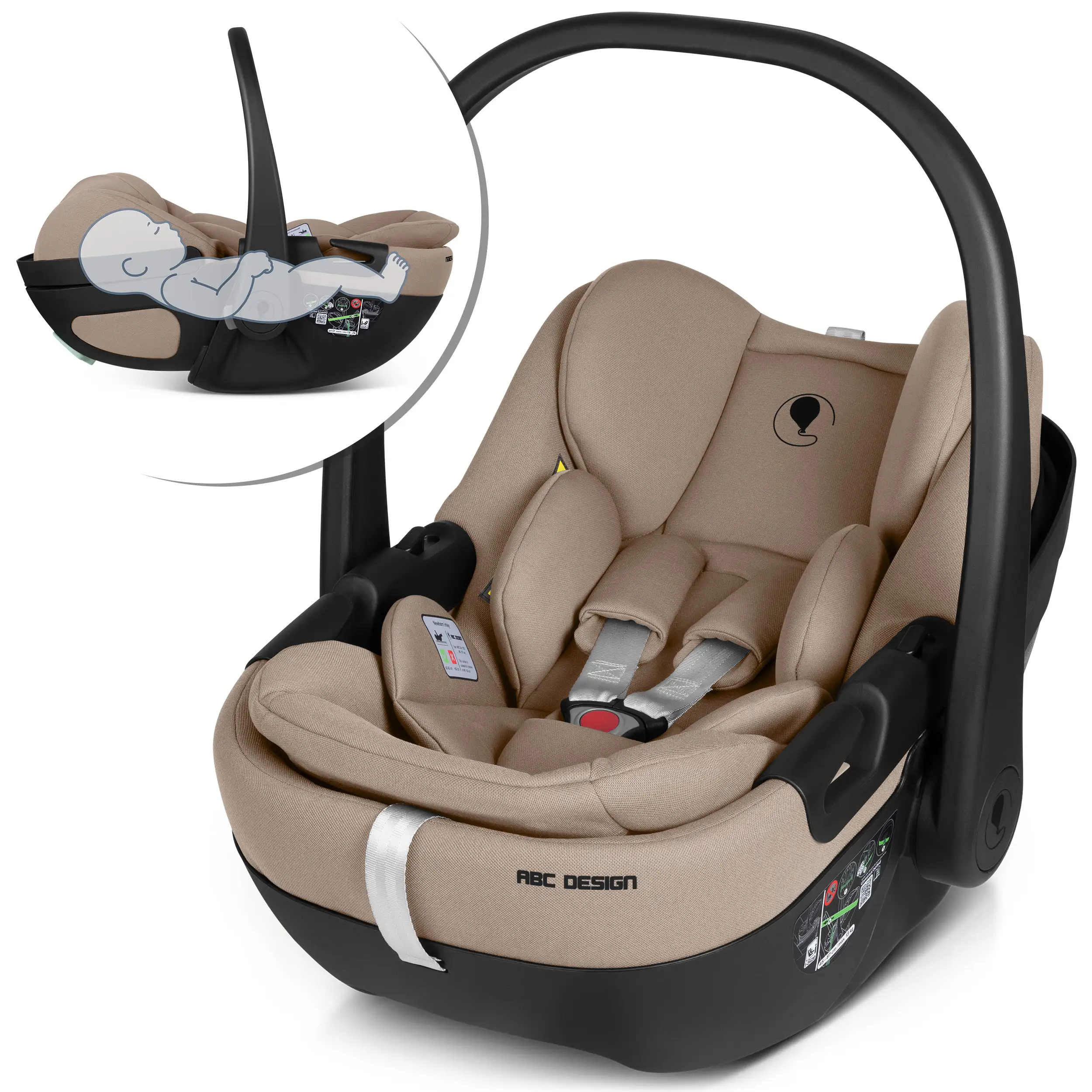 Babyschale mit Liegefunktion Calla i-Size - Sand