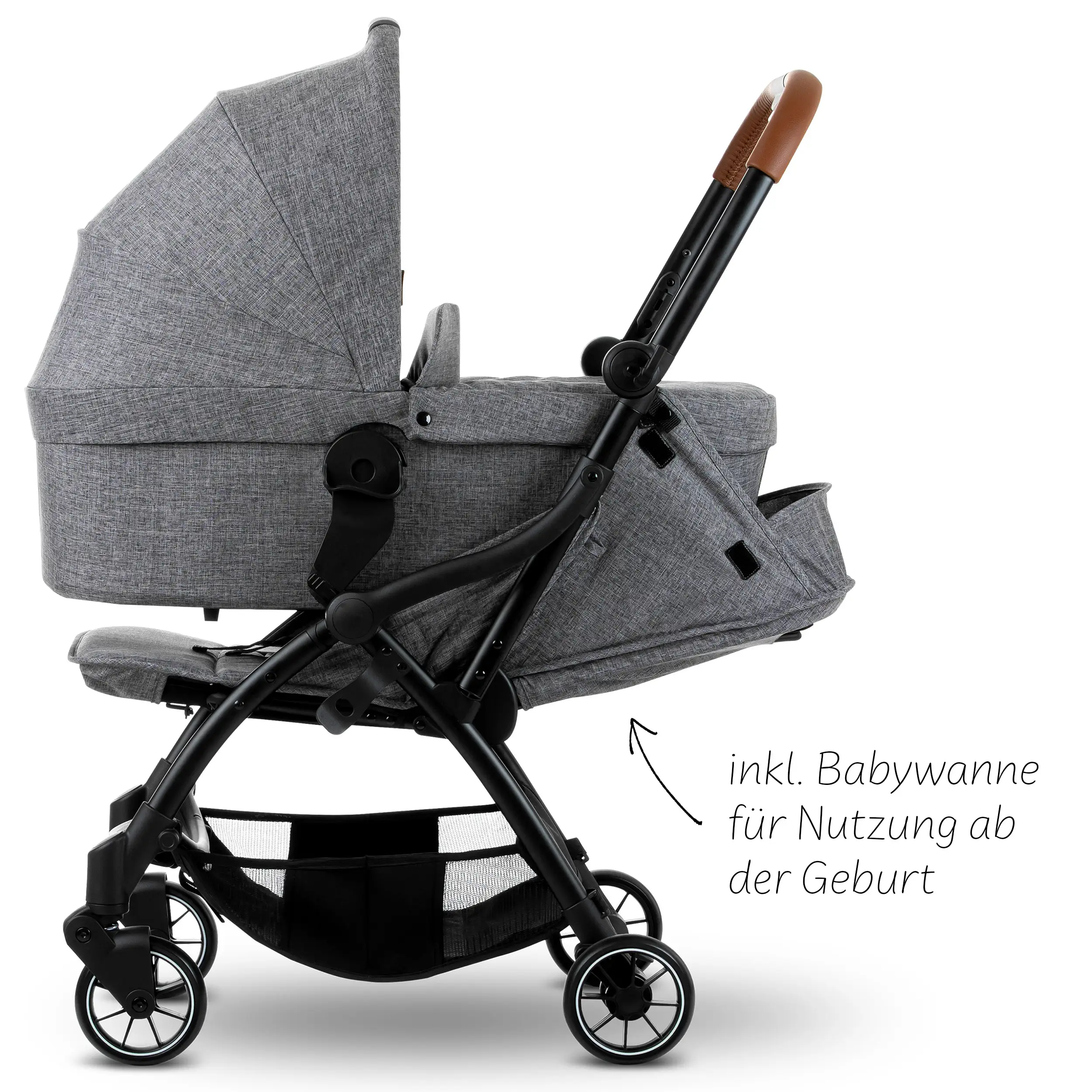 3in1 Kinderwagen-Set Flash - Woven Graphite