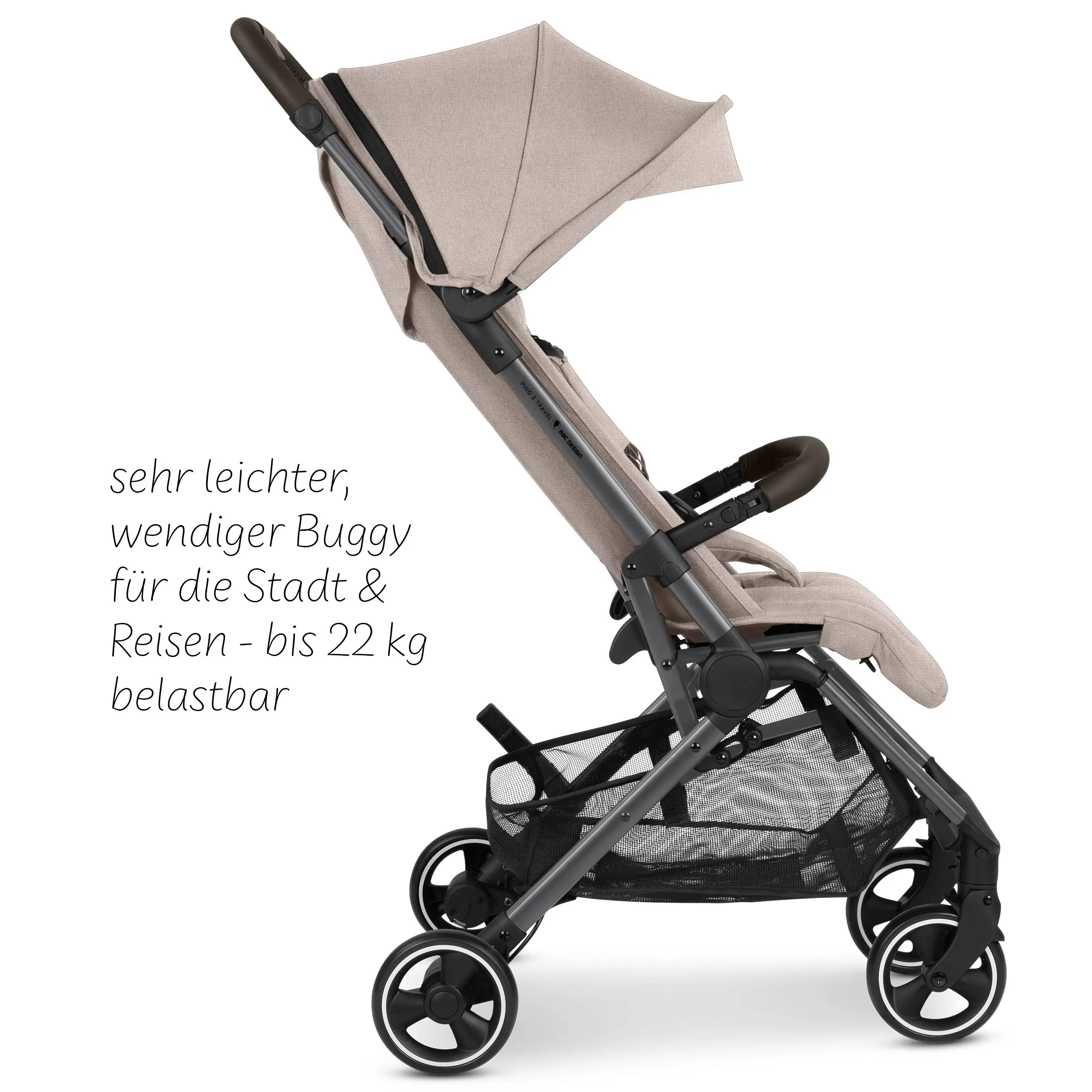 Reisebuggy Ping 3 Travel mit Zubehörset  - Camel