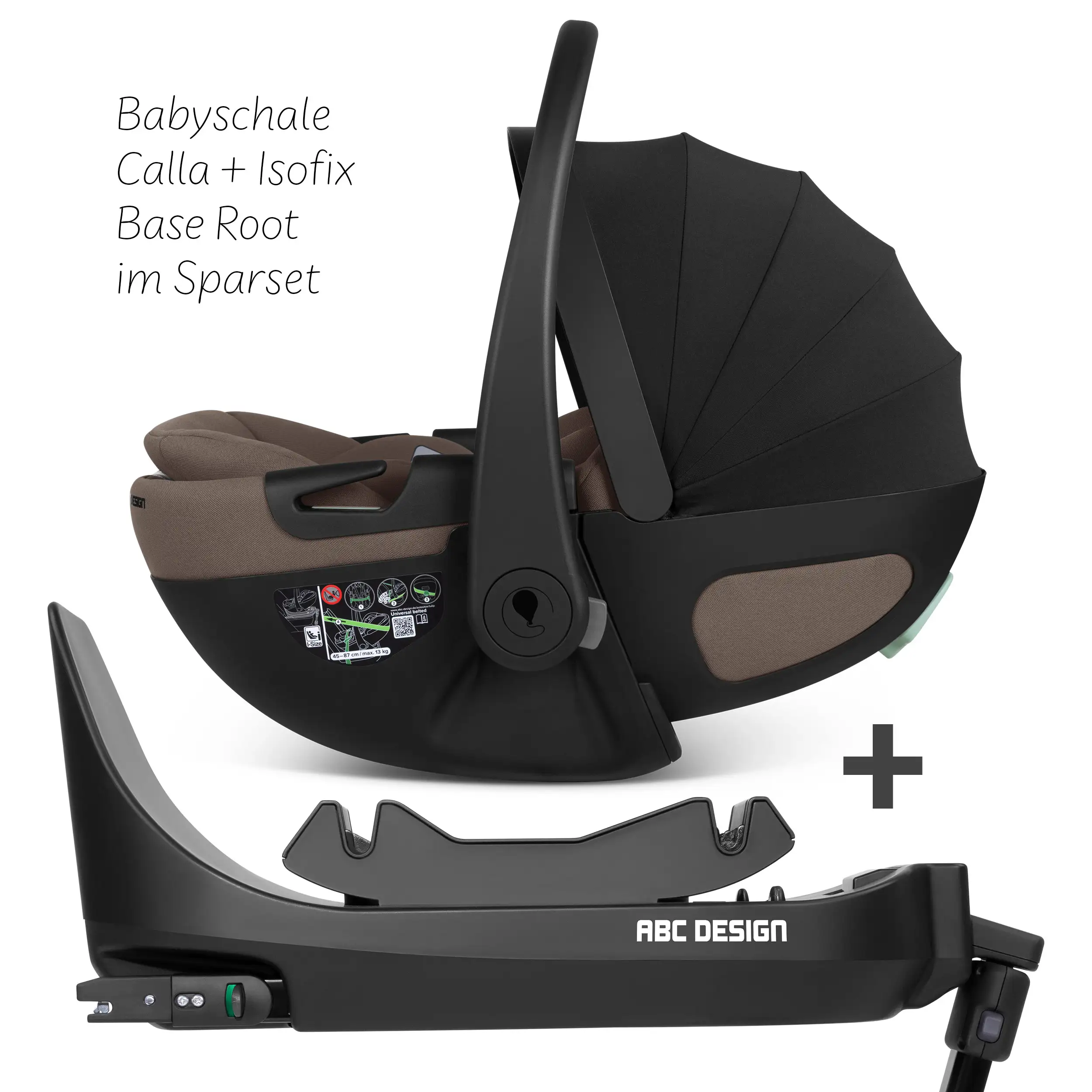 Babyschale mit Liegefunktion Calla i-Size inkl. drehbarer Isofix Base Root- Nature Flex