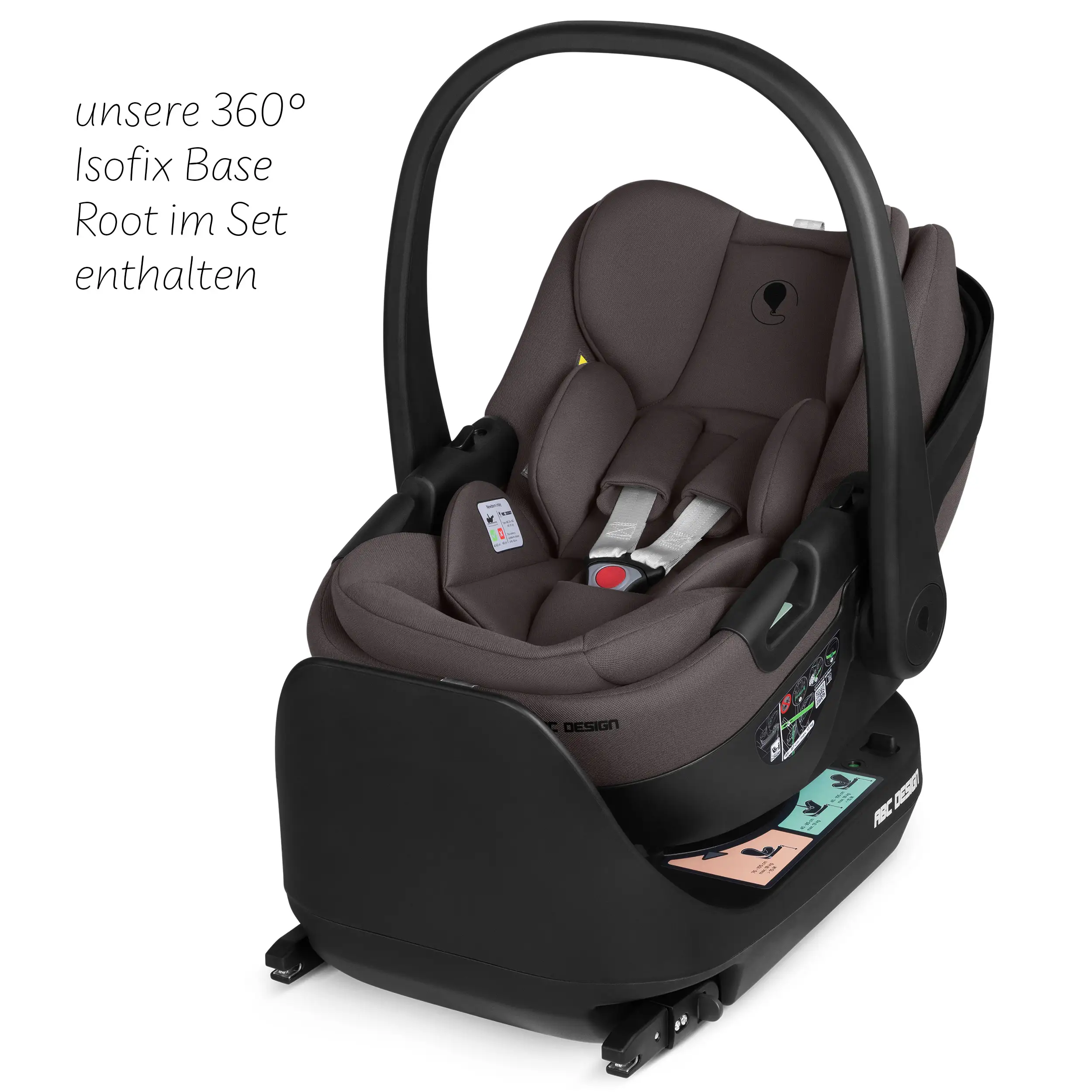4in1 Kinderwagen-Set Salsa Core inkl. Babyschale Calla mit Liegefunktion & Isofix Base Root - Falcon