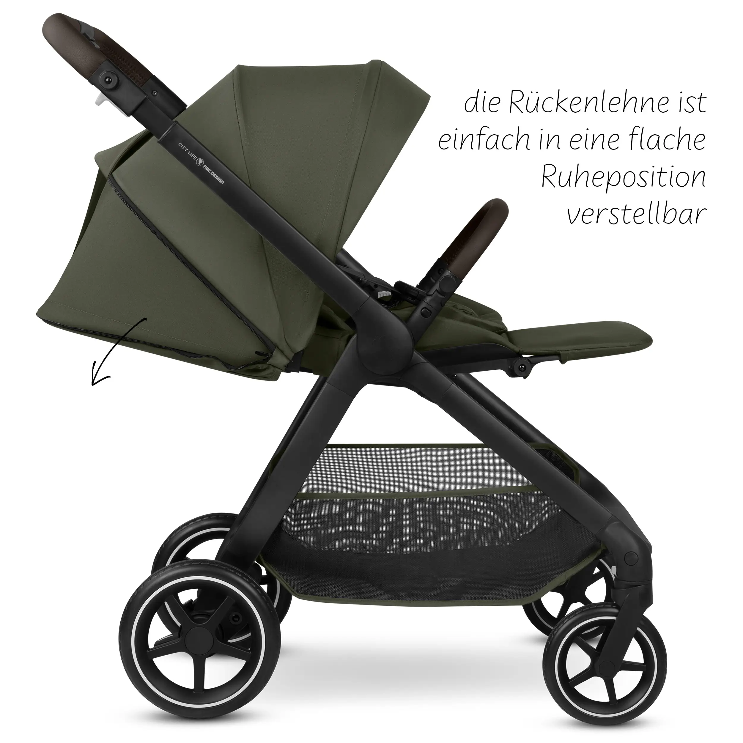 Travel System City Life inkl. Babyschale Calla mit Liegefunktion - Avocado