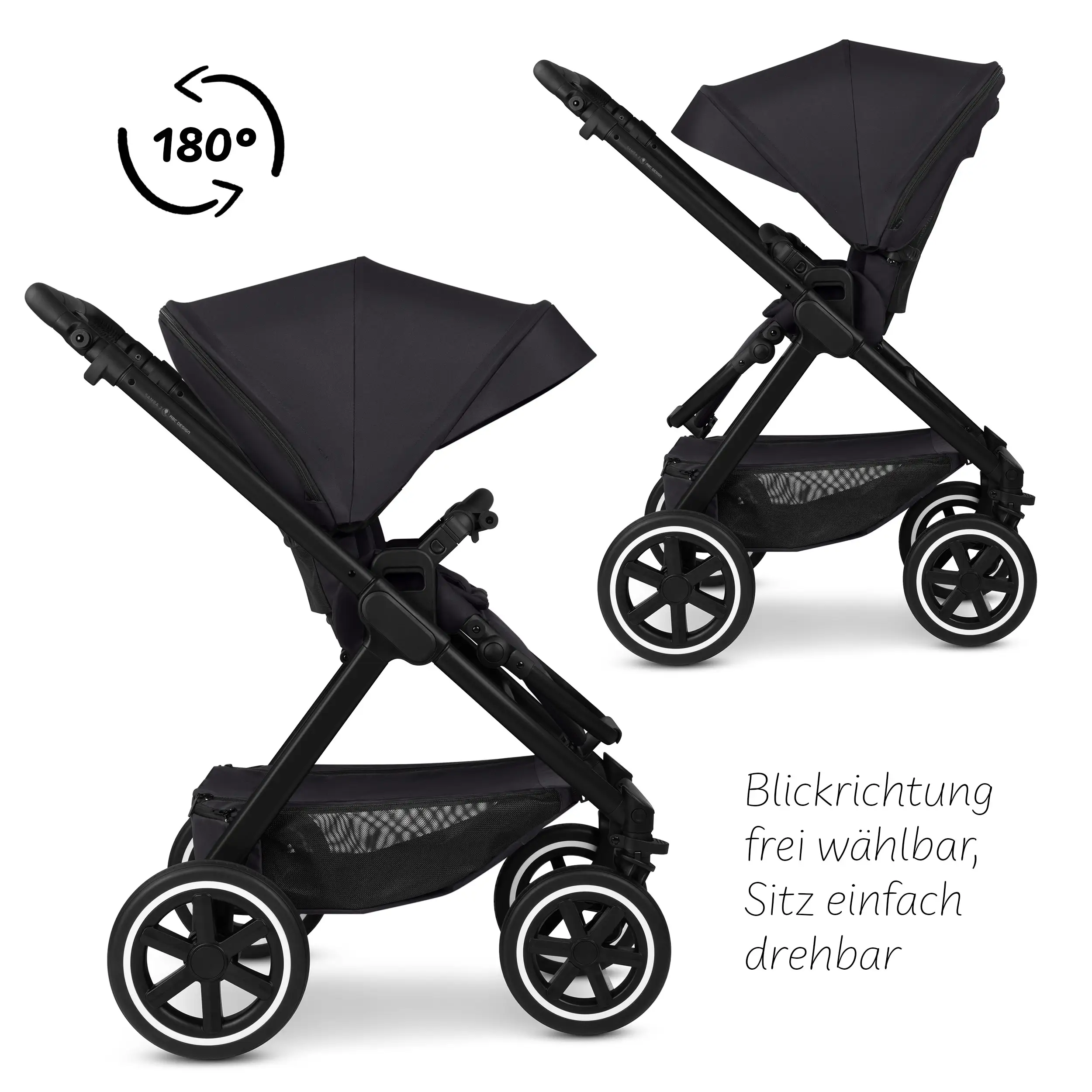 3in1 Stroller set Samba 2 incl. infant car seat Maxi Cosi Pebble 360 Pro 2 - Coal