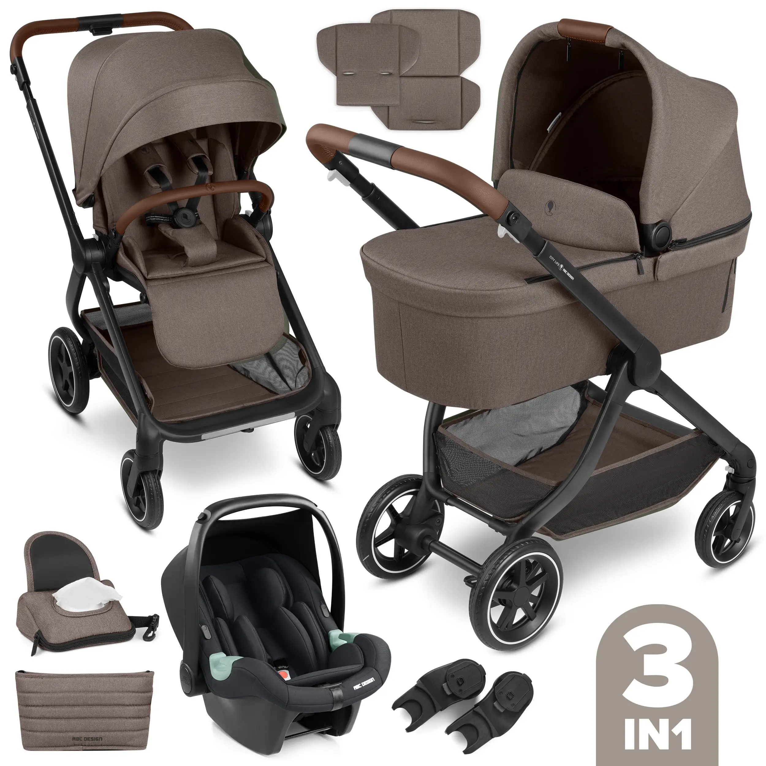 3-in-1 City Life Stroller Set - Nature