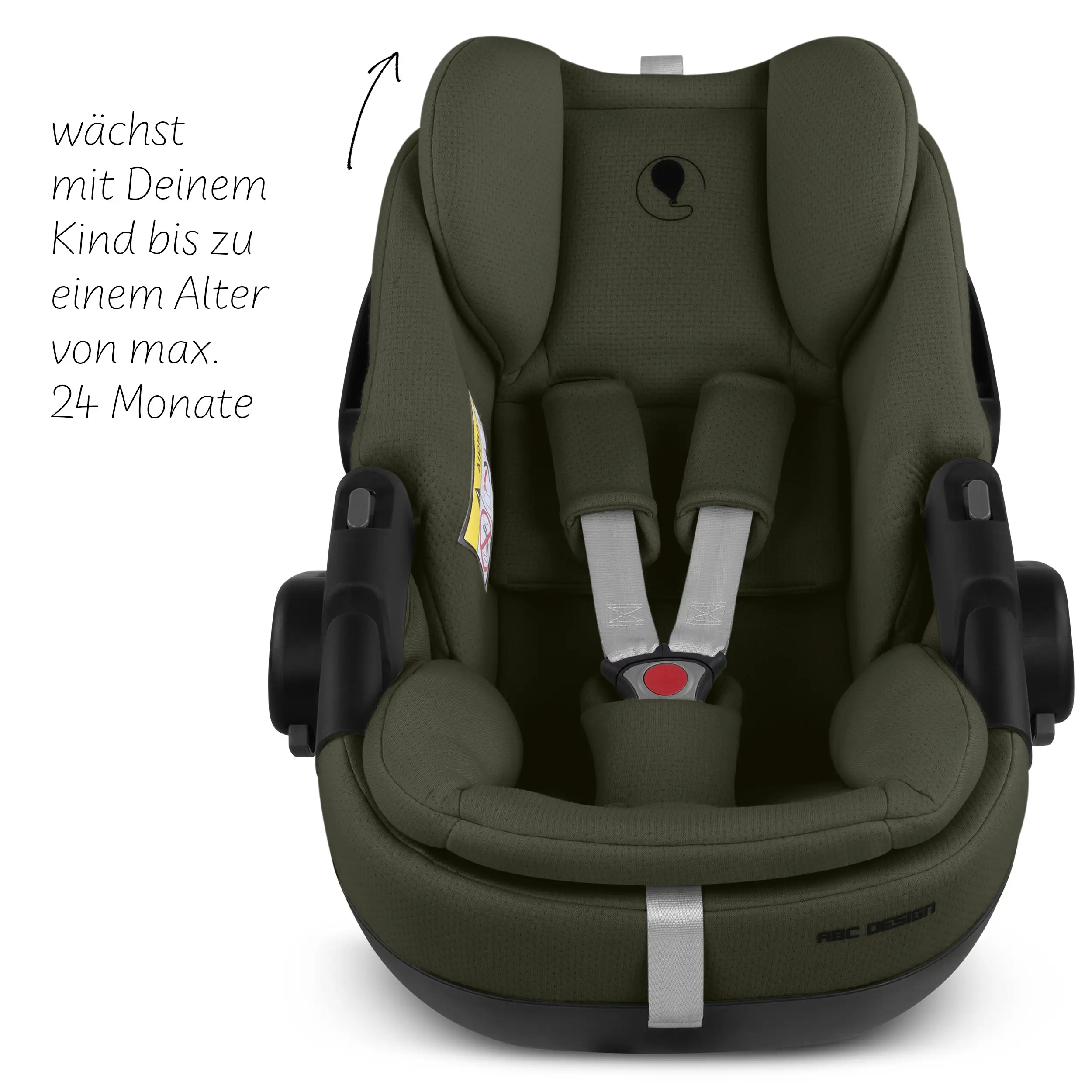 Babyschale mit Liegefunktion Calla i-Size inkl. drehbarer Isofix Base Root- Olive
