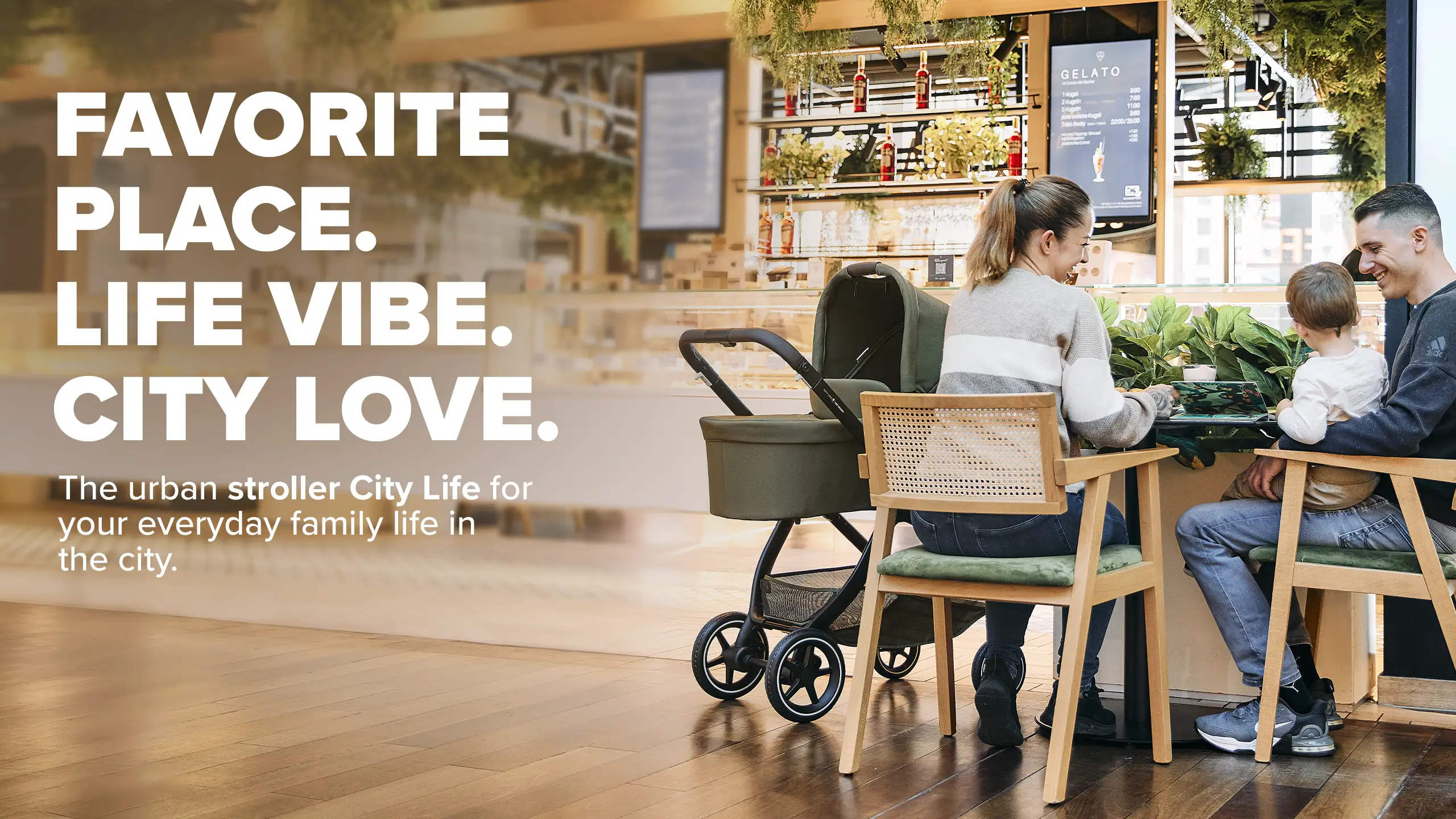 City Life Combi Stroller - Avocado