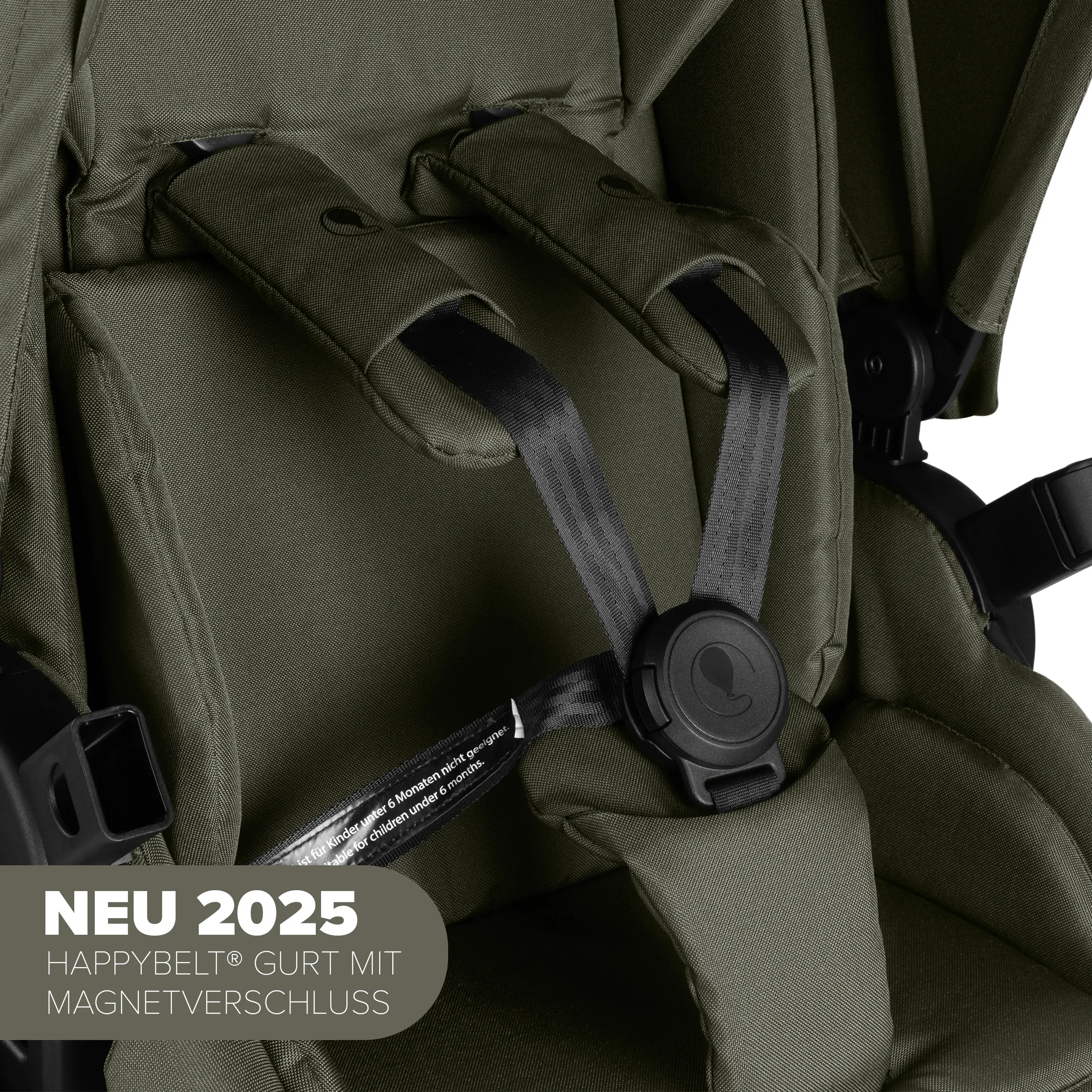 Kombi-Kinderwagen Salsa 5 Air inkl. Wickeltasche, Sonnenschirm, Regenschutz, Becherhalter - Avocado