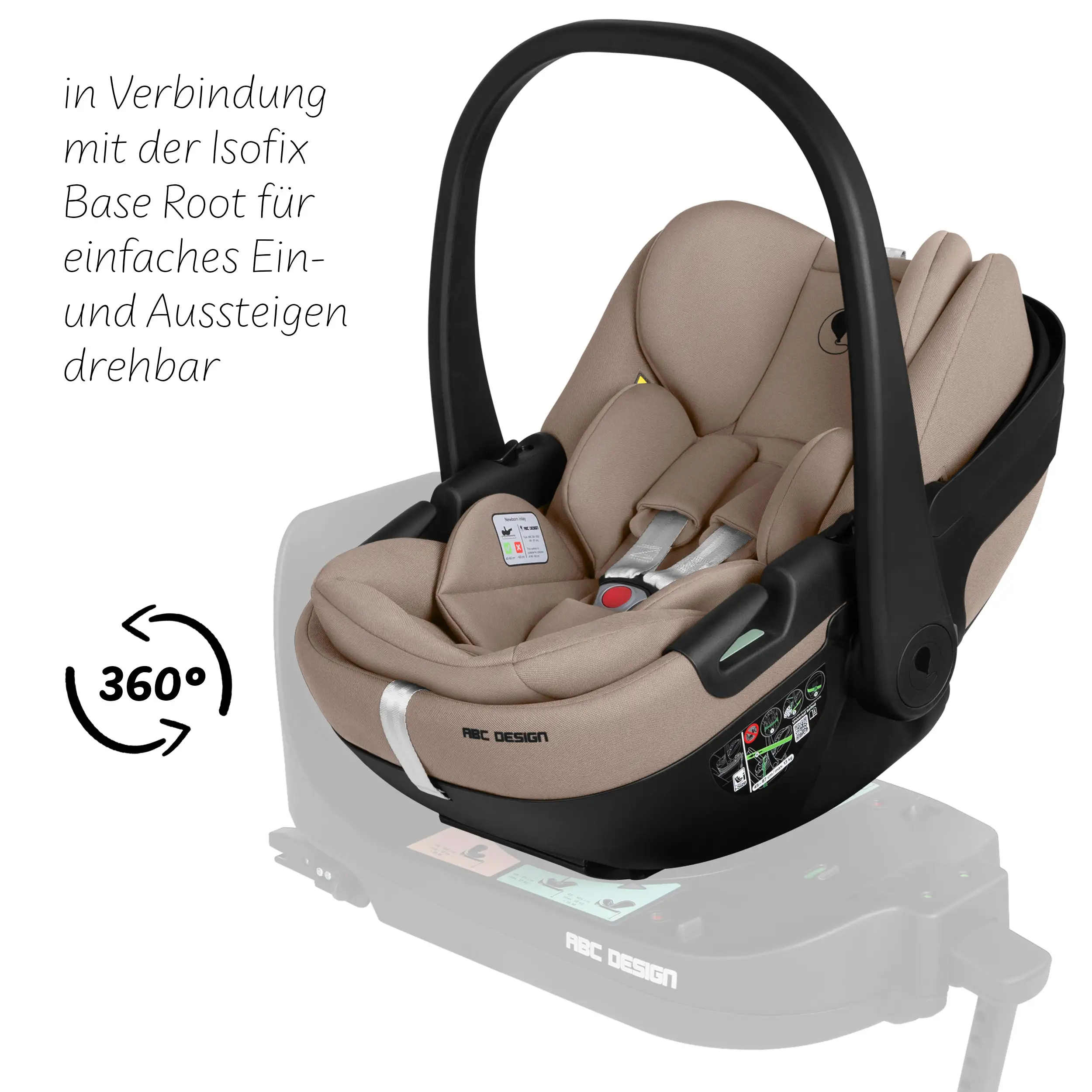 Babyschale mit Liegefunktion Calla i-Size - Sand