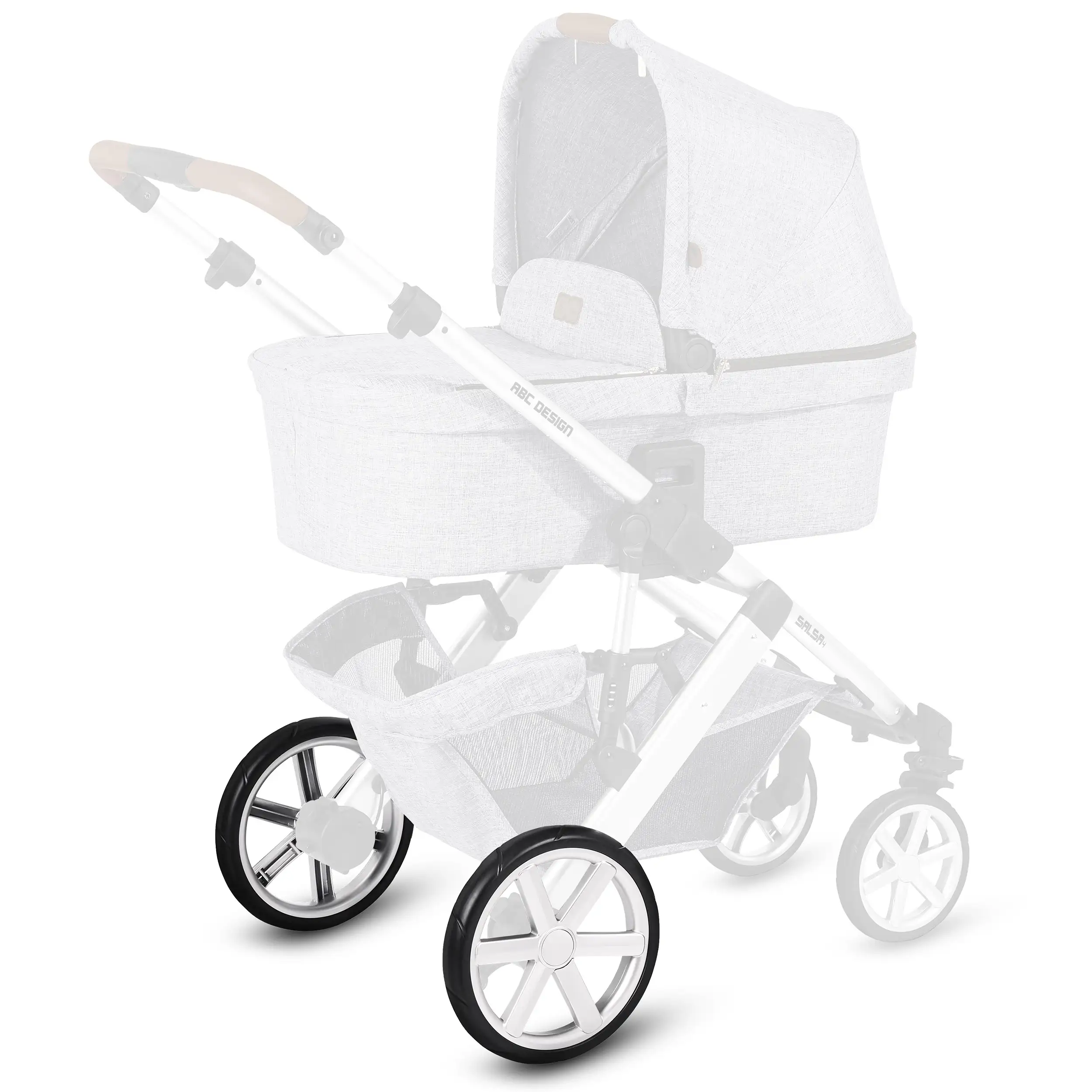 Jeu de roues arrière (2 pièces) pour Salsa 4 - EVA Silver / Black Jeu de roues arrière (2 pièces) pour Salsa 4 - EVA Silver / Black