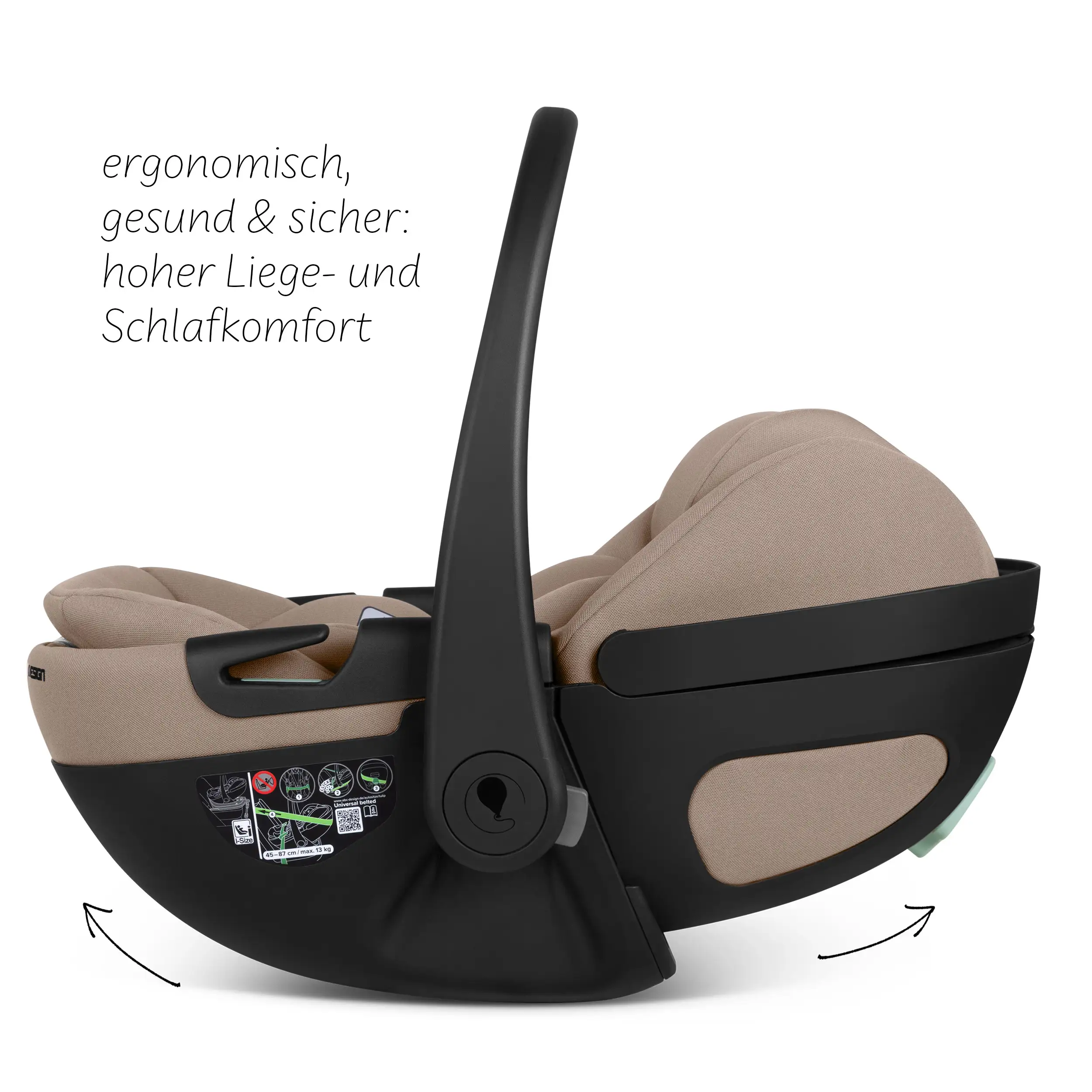 Babyschale mit Liegefunktion Calla i-Size - Sand