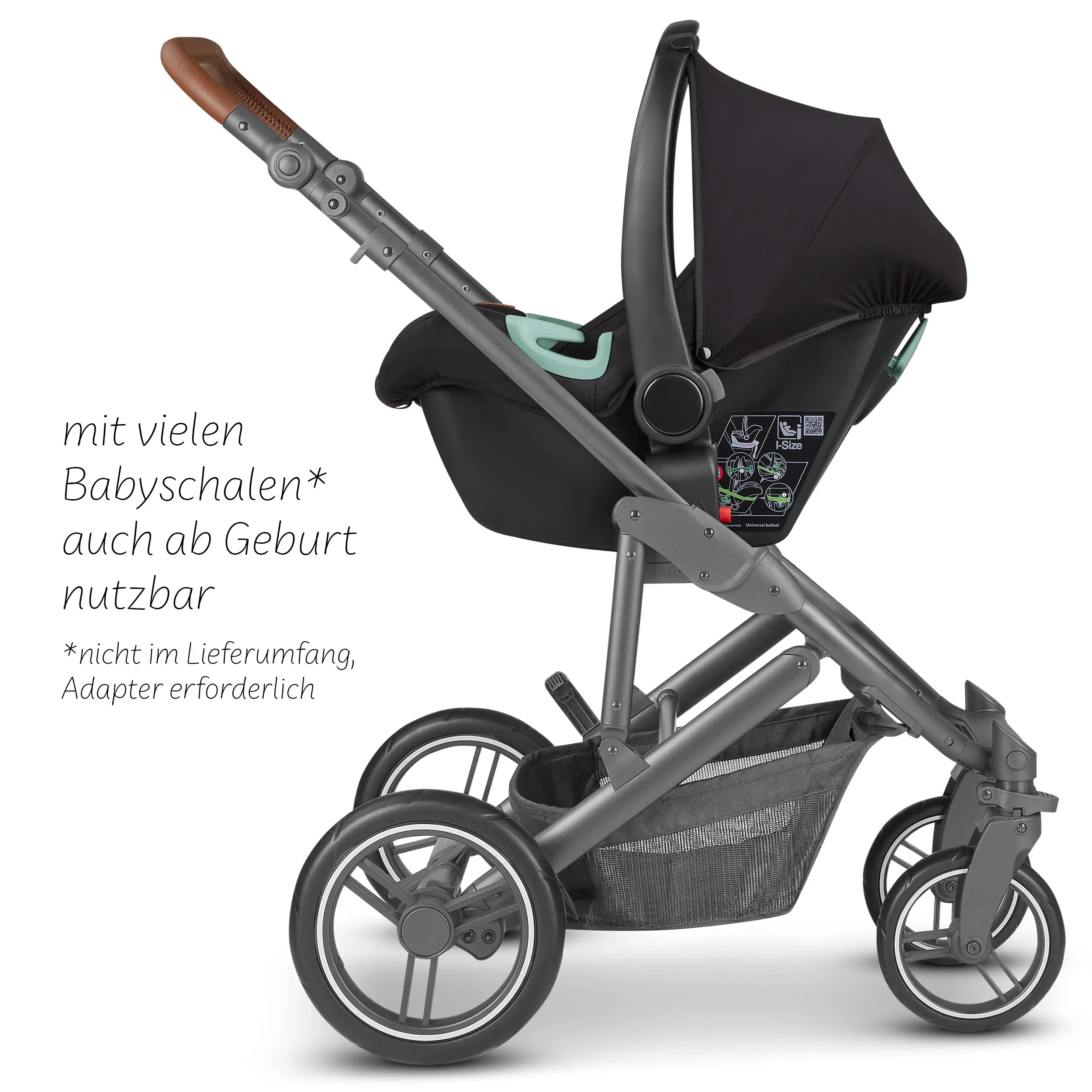 Kombi-Kinderwagen Aversa 4 - Woven Piano