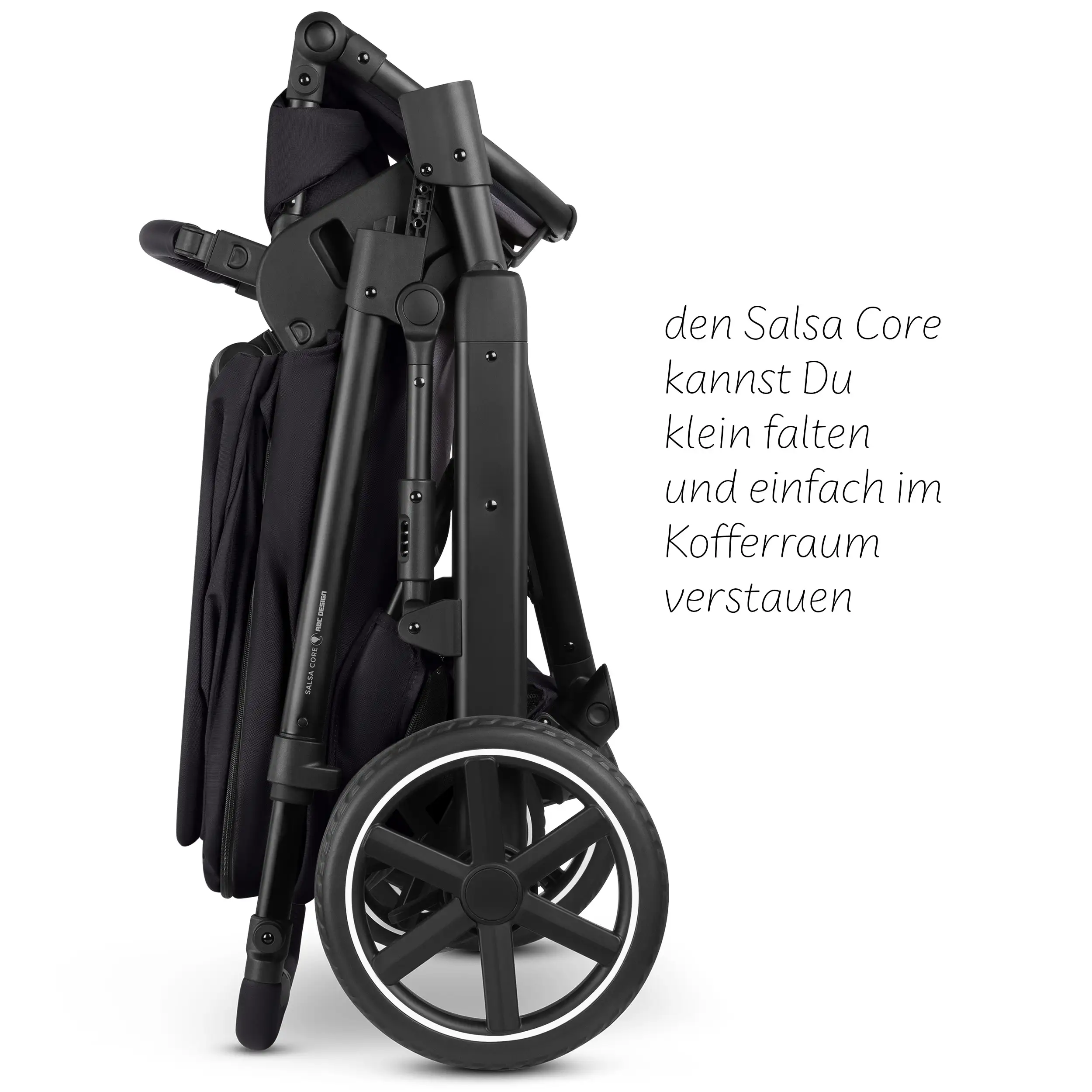 4in1 Kinderwagen-Set Salsa Core inkl. Babyschale Calla mit Liegefunktion & Isofix Base Root - Ink