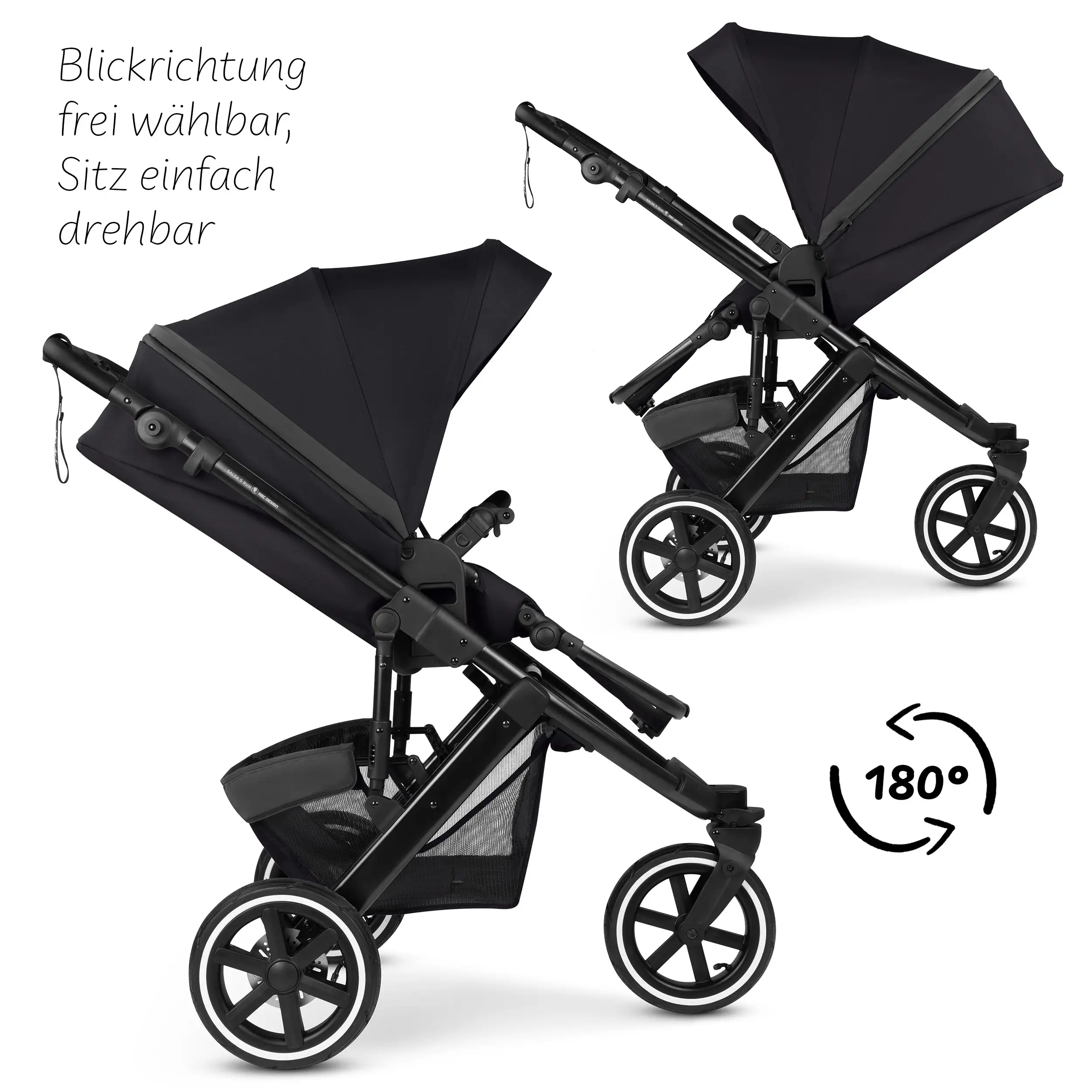 3in1 Kinderwagen-Set Salsa 5 Run - Coal 3in1 Kinderwagen-Set Salsa 5 Run - Coal