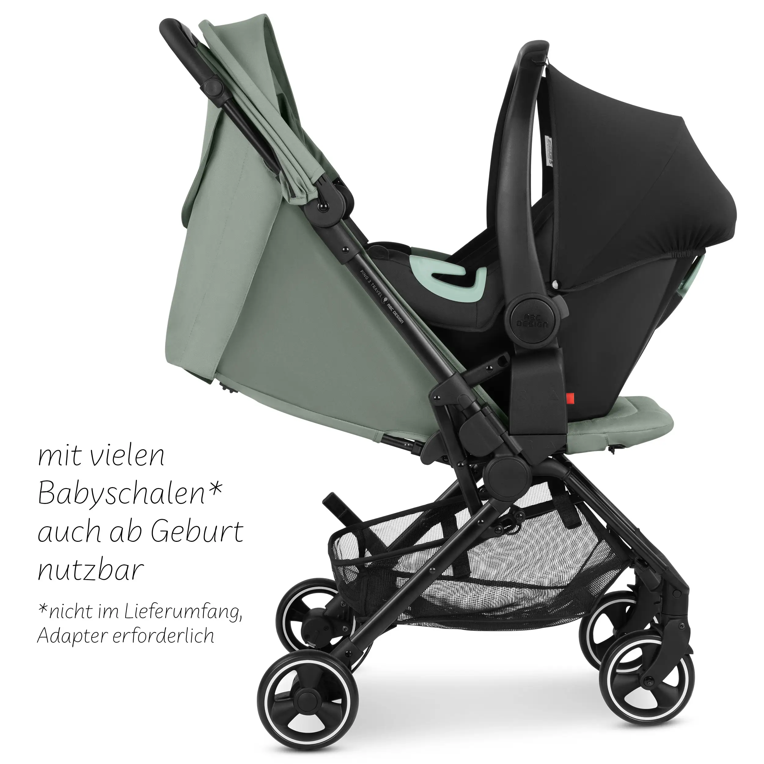 Reisebuggy Ping 3 Travel mit Zubehörset  - Pine