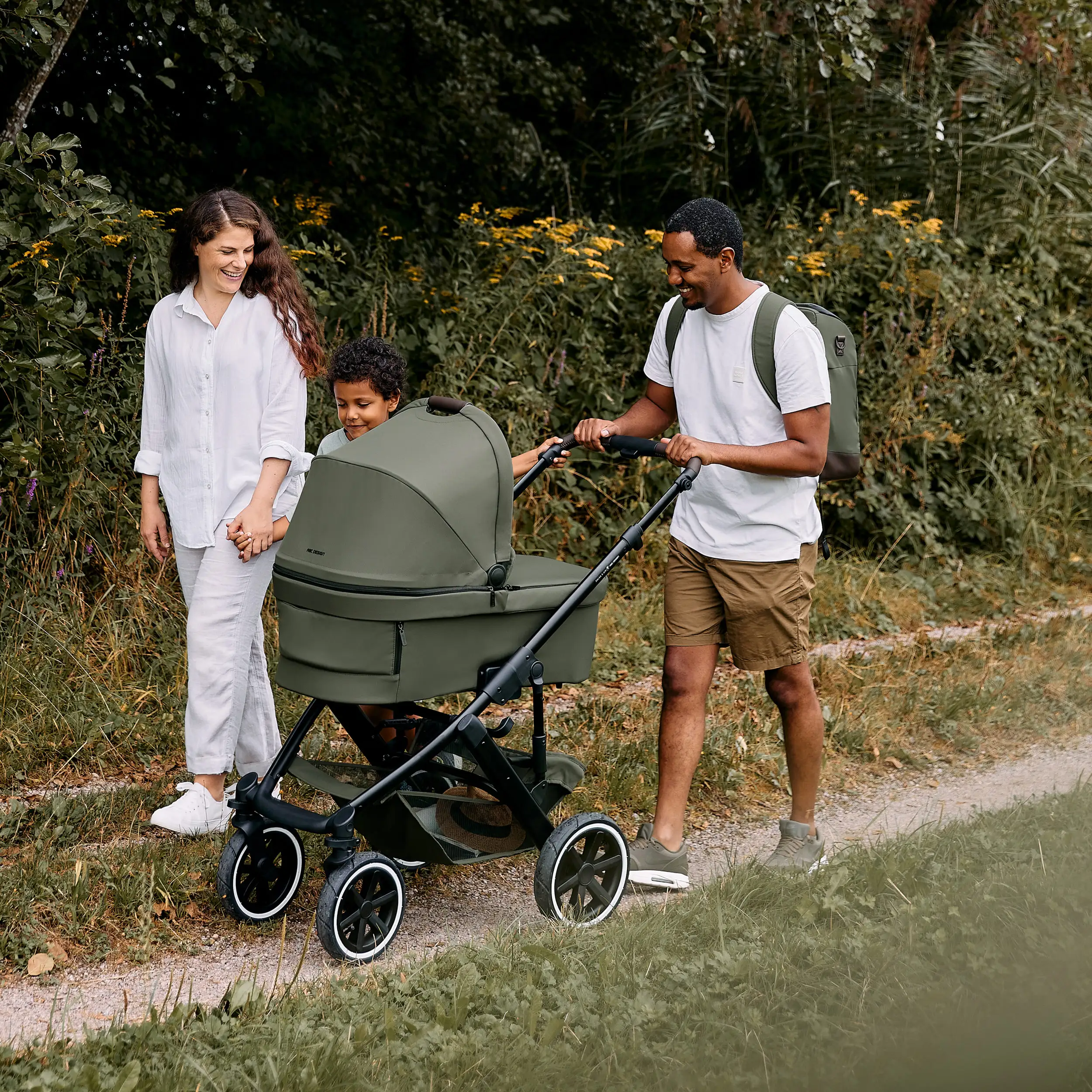 Salsa 5 Air 2-in-1 Stroller, including Urban changing bag, mosquito net, and rain cover - Avocado