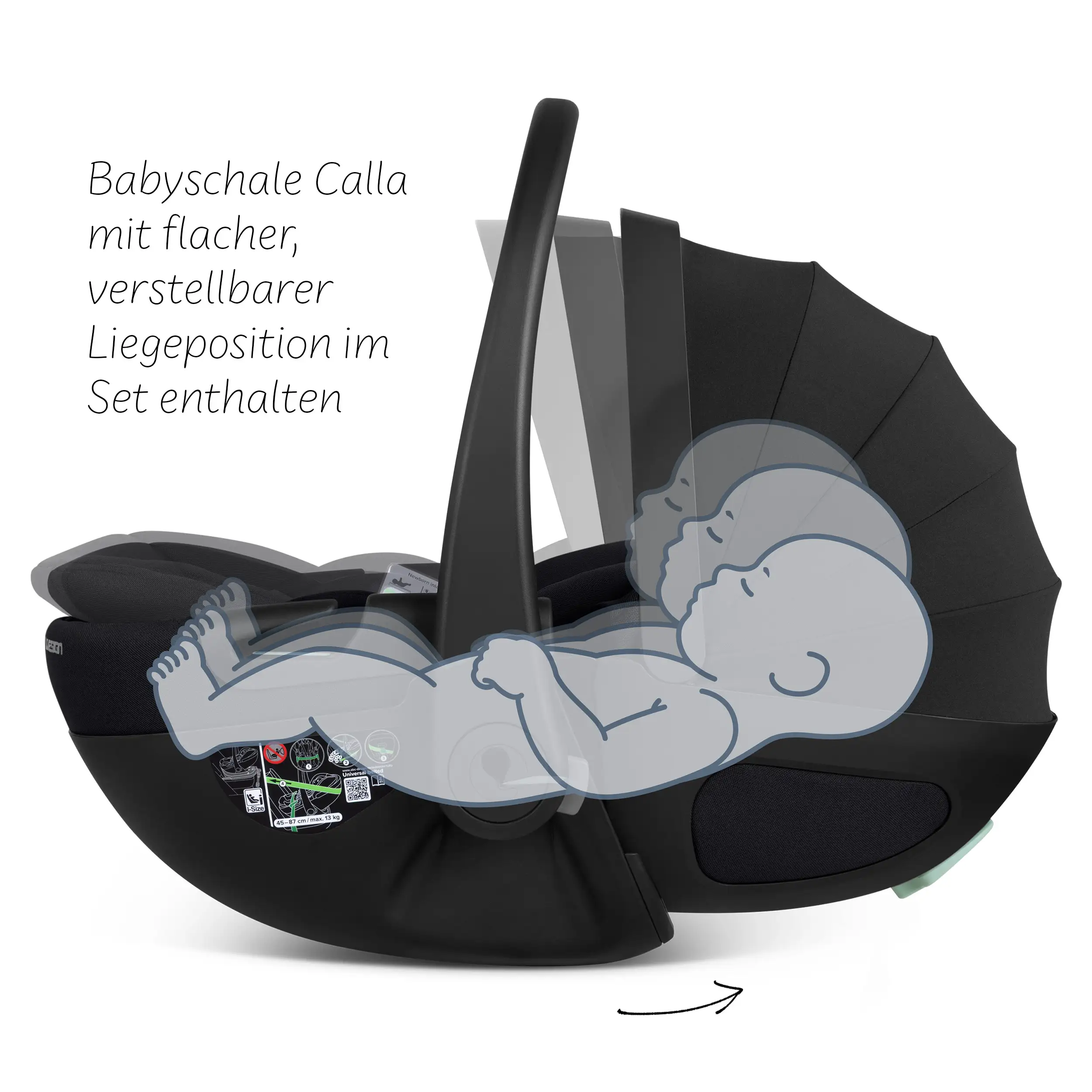 3in1-Kinderwagen-Set Salsa 5 Air inkl. Babyschale Calla mit Liegefunktion - Avocado