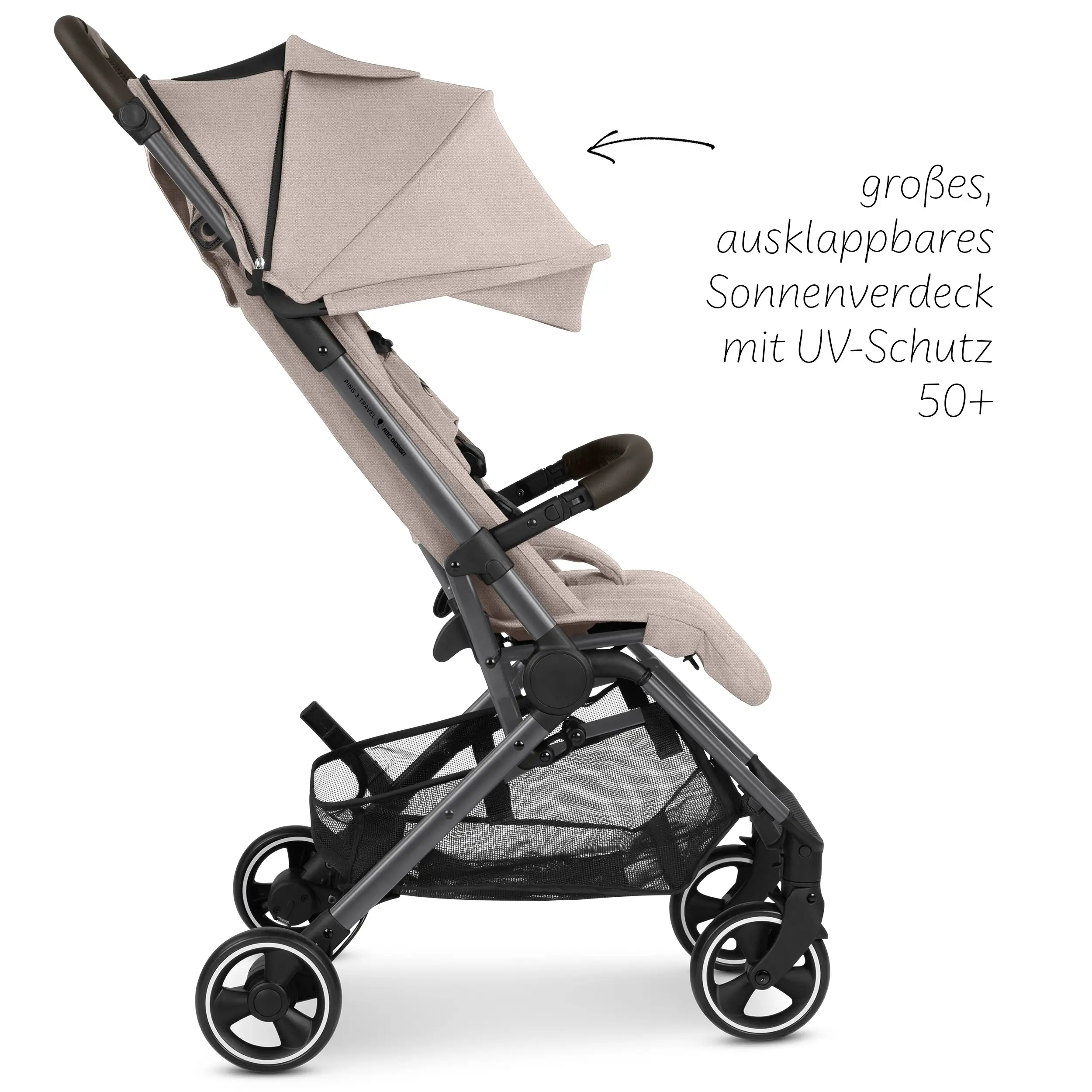 Reisebuggy Ping 3 Travel mit Zubehörset  - Camel