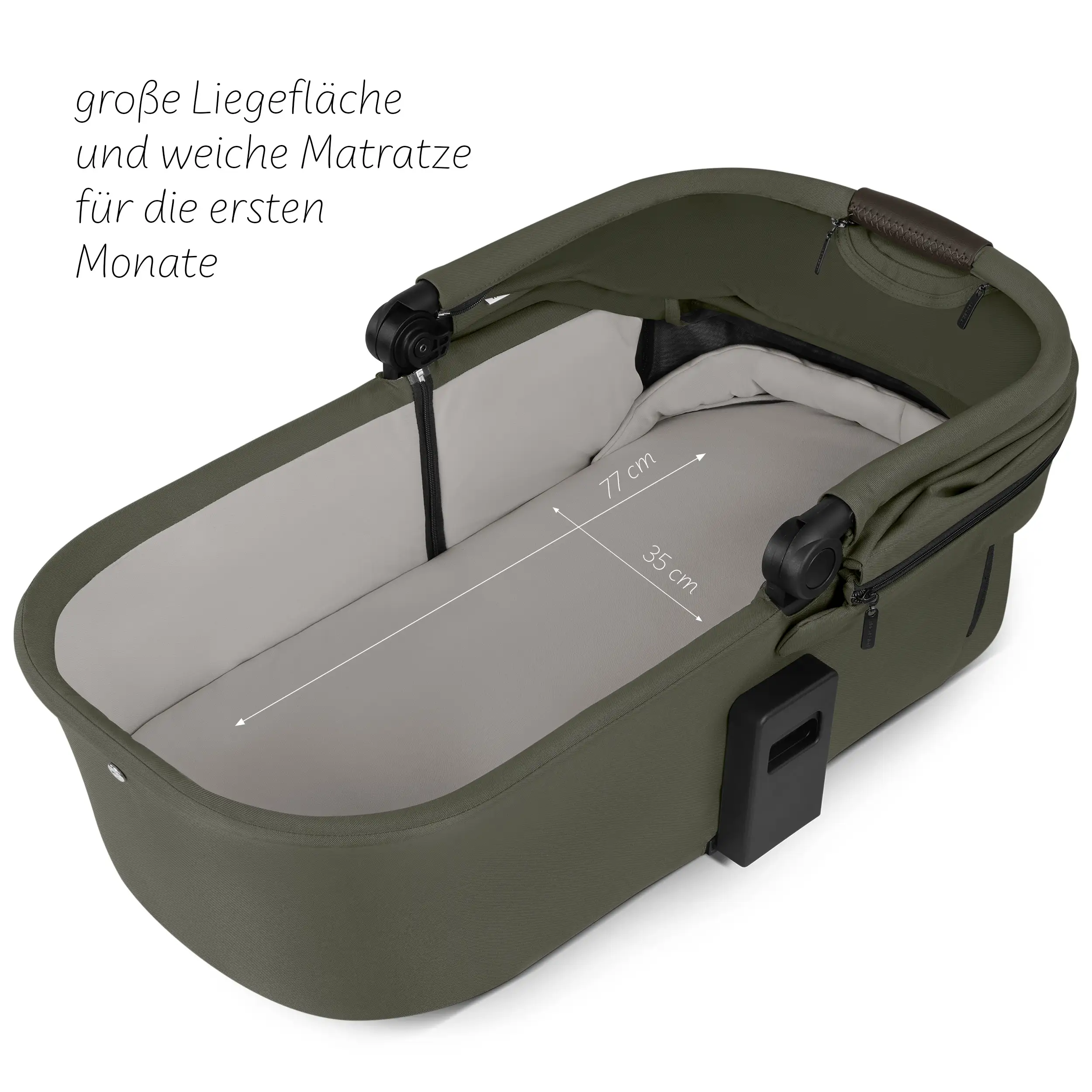 3in1 Kinderwagen-Set Salsa Core inkl. Babyschale Calla mit Liegefunktion - Olive