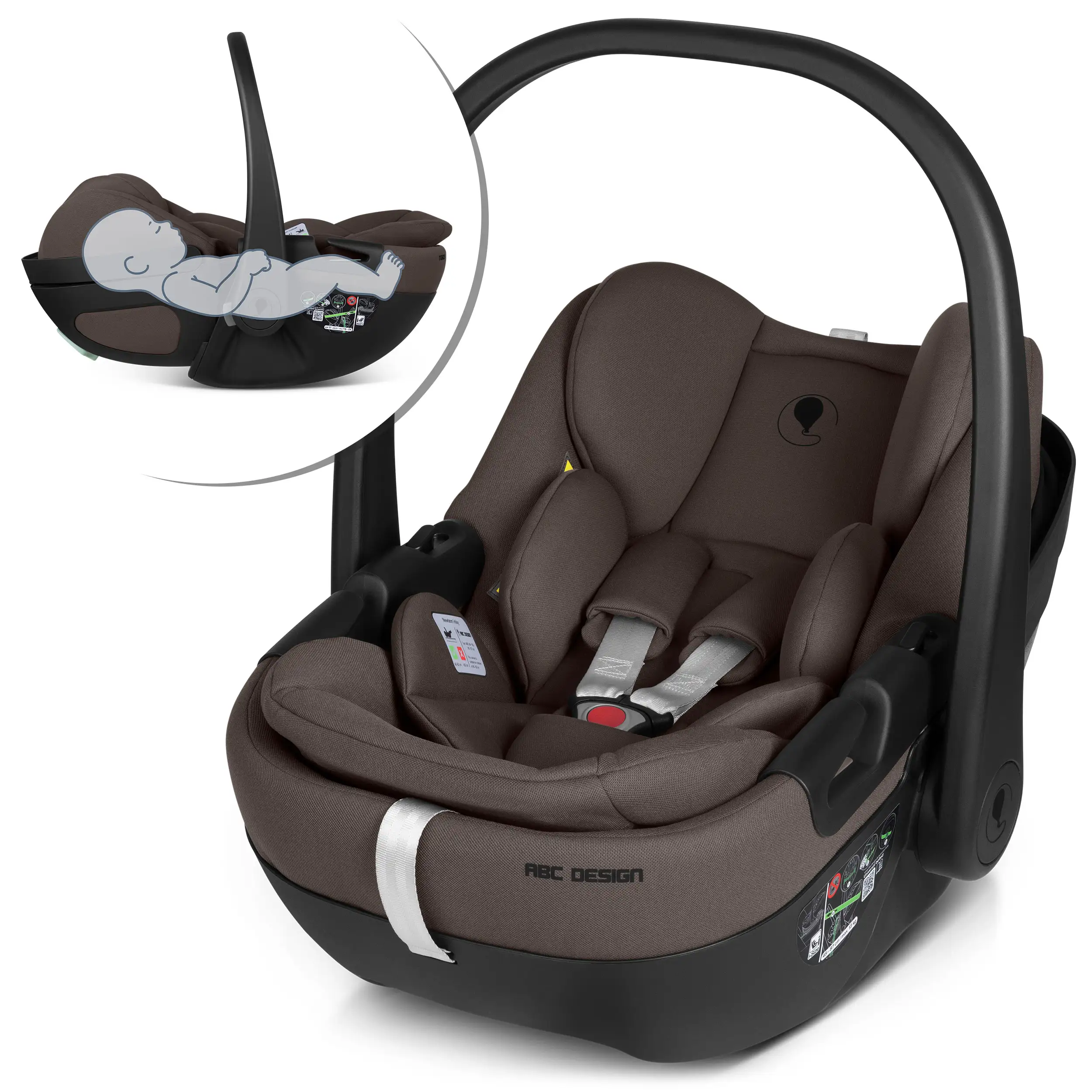 Babyschale mit Liegefunktion Calla i-Size - Espresso