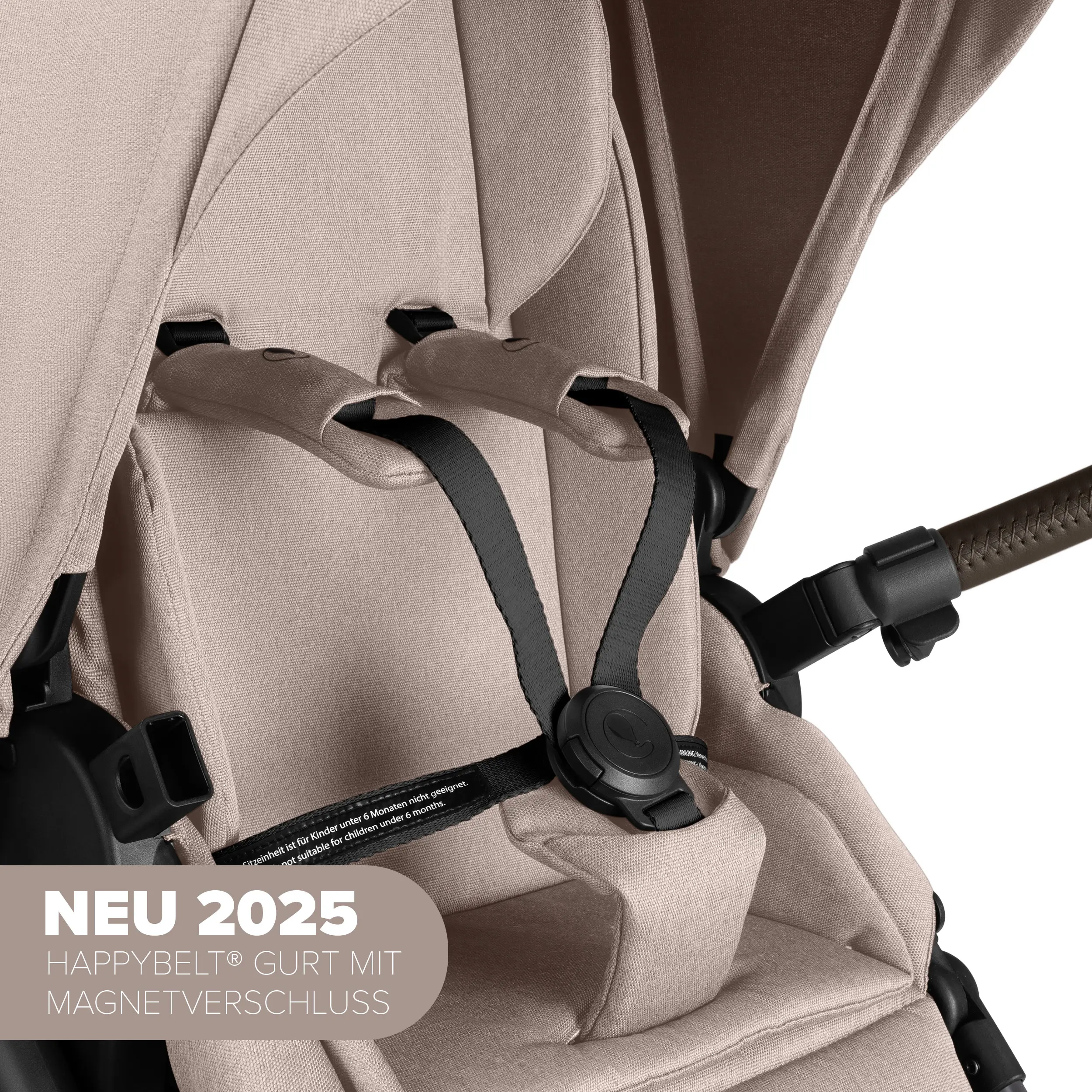 Kombi-Kinderwagen Salsa 5 Air inkl. Wickeltasche, Sonnenschirm, Regenschutz, Becherhalter - Camel
