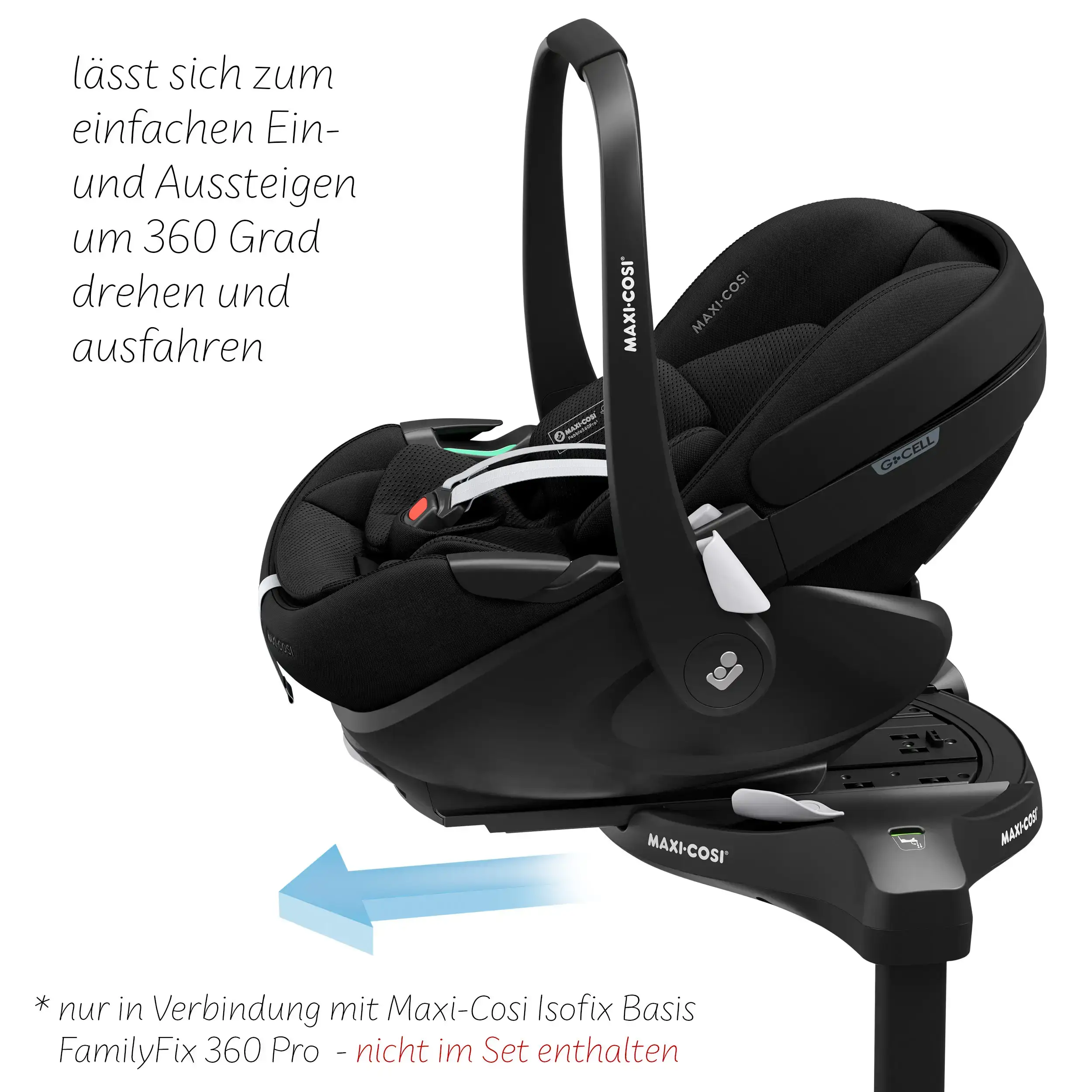 3in1 Kinderwagen-Set Samba 2 inkl. Babyschale Maxi Cosi Pebble 360 Pro 2 - Avocado