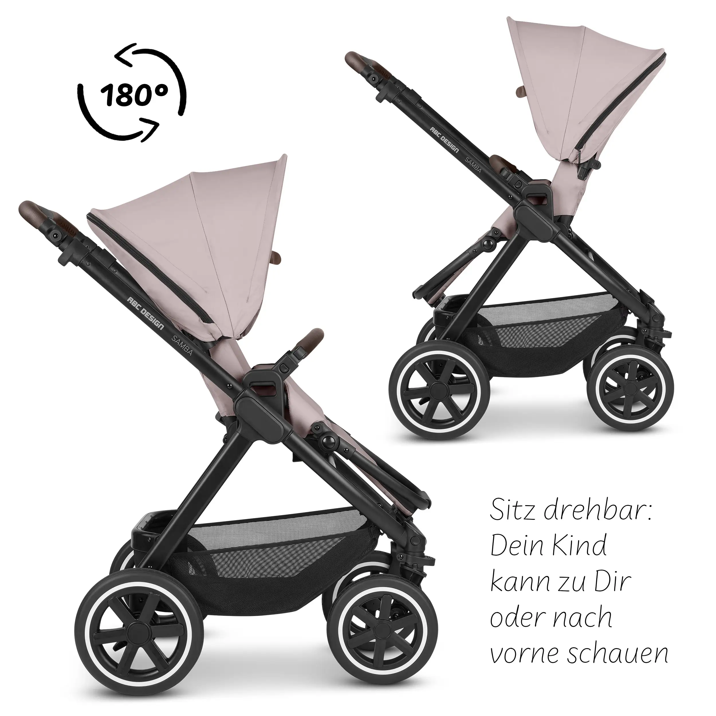 Kombi-Kinderwagen Samba - Berry