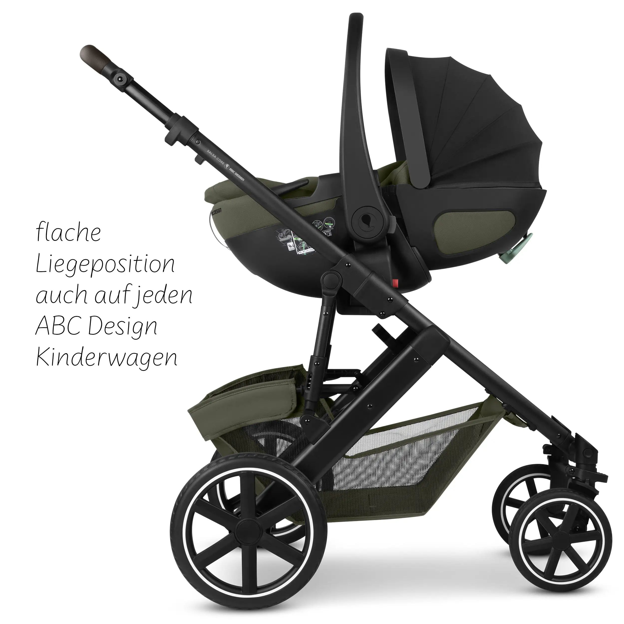 Babyschale mit Liegefunktion Calla i-Size - Olive